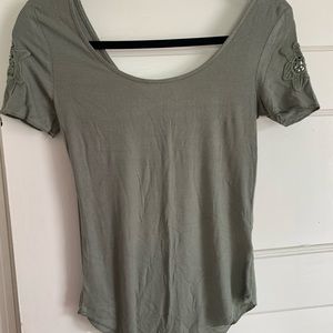 Mudd Floral Laced Scoop Neck